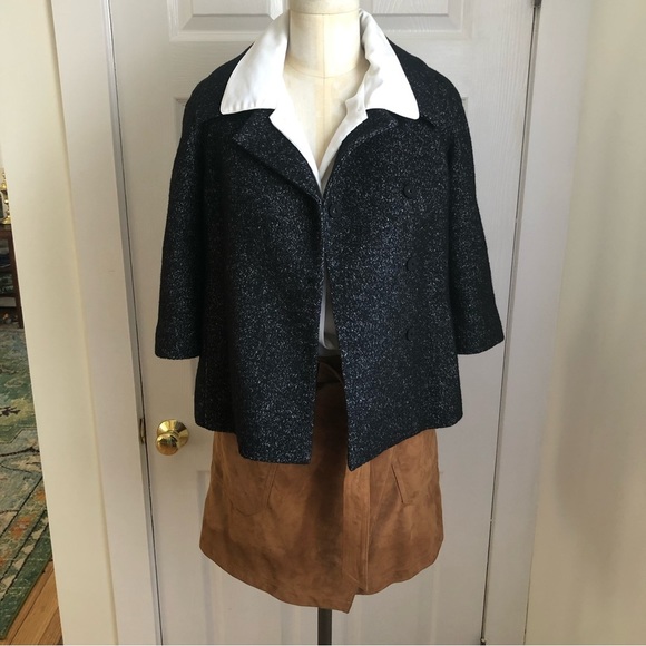 grey cropped collared jacket - Picture 6 of 6